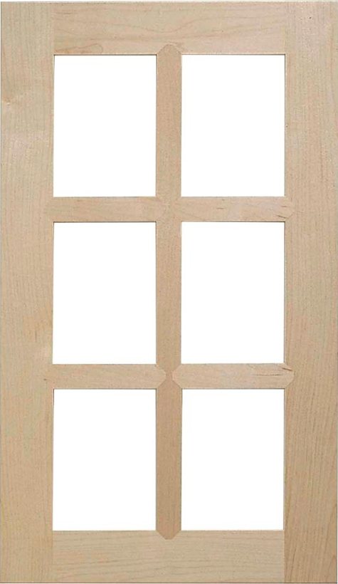 Shaker French Lite cabinet door